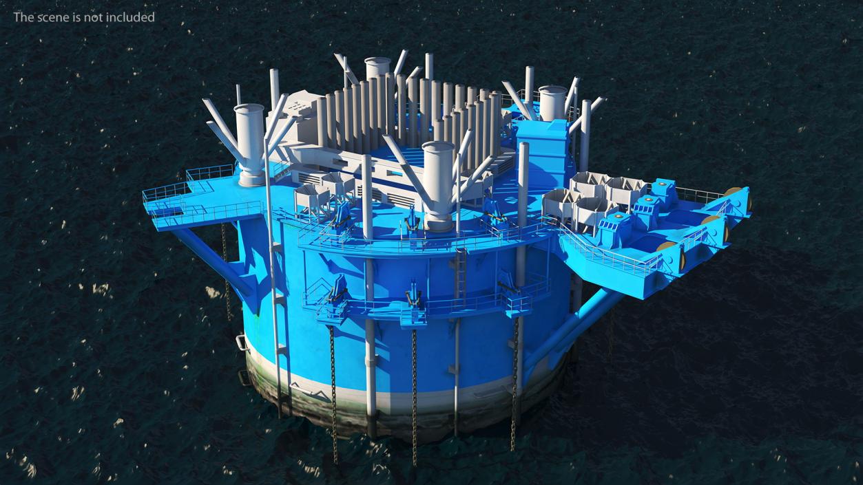 3D Deepwater Oil Platform Mount model