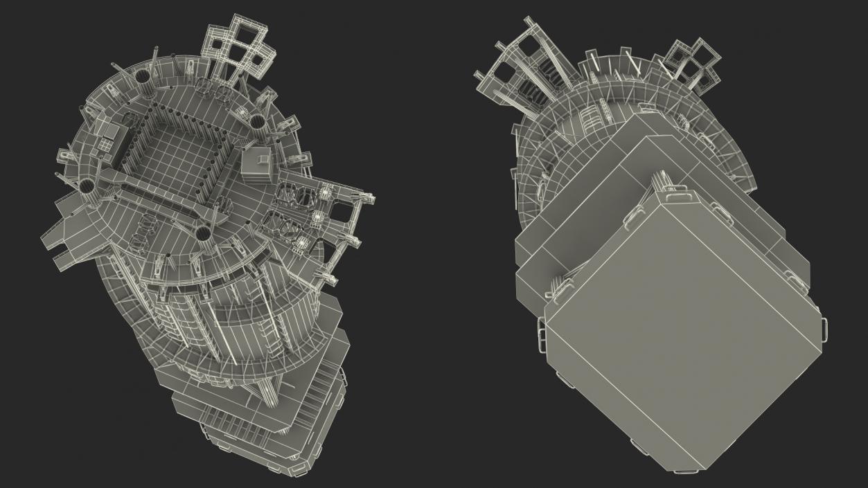 3D Deepwater Oil Platform Mount model