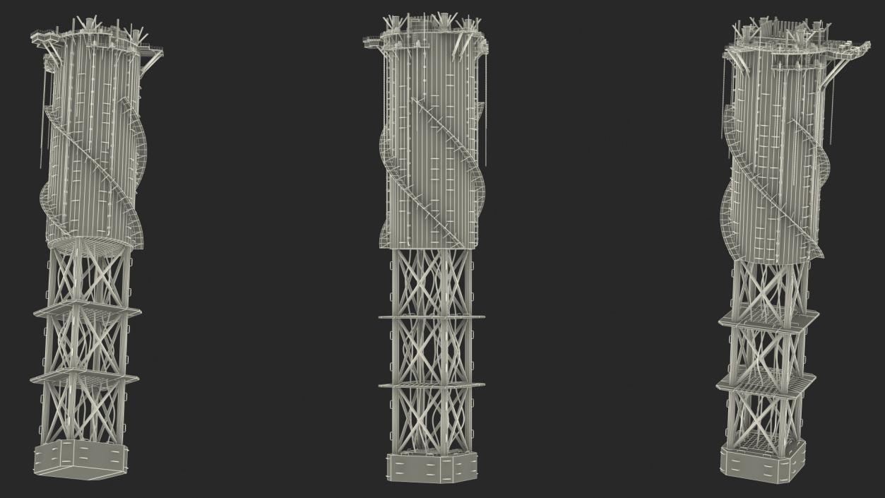 3D Deepwater Oil Platform Mount model