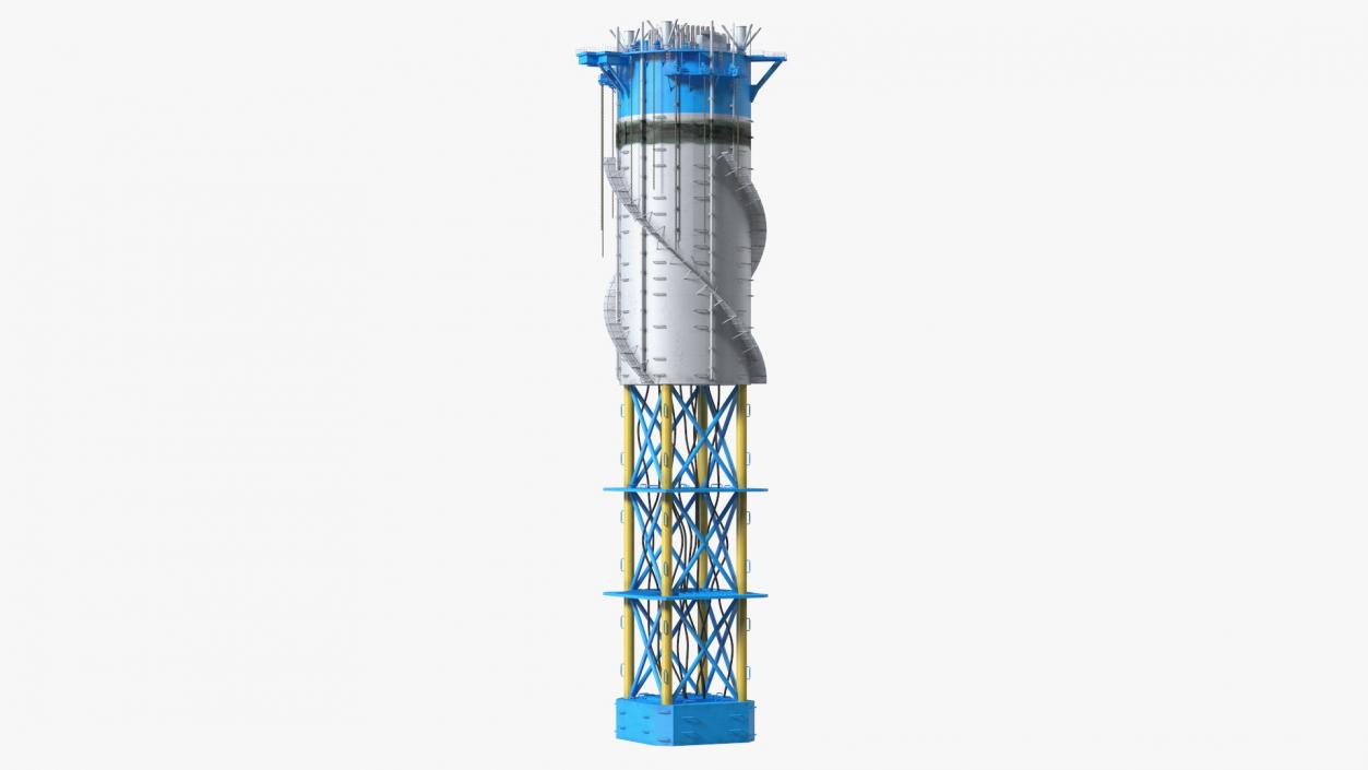 3D Deepwater Oil Platform Mount model