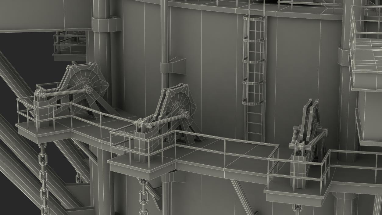 3D Deepwater Oil Platform Mount model