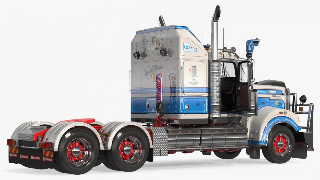 3D model Kenworth T900 with Drake Steerable Low Loader