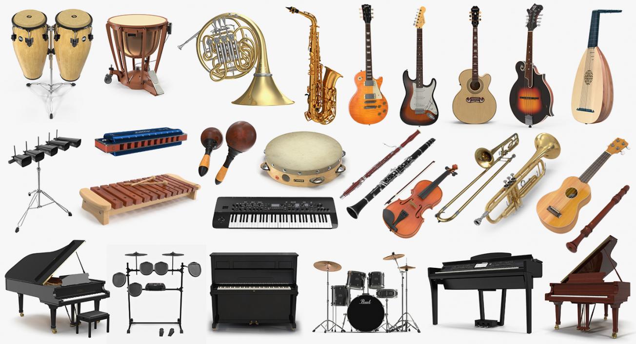 Musical Instruments Collection 6 3D