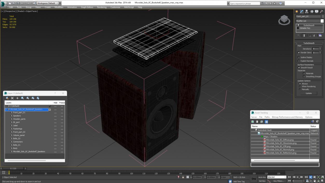 3D model Microlab Solo 6C Bookshelf Speakers