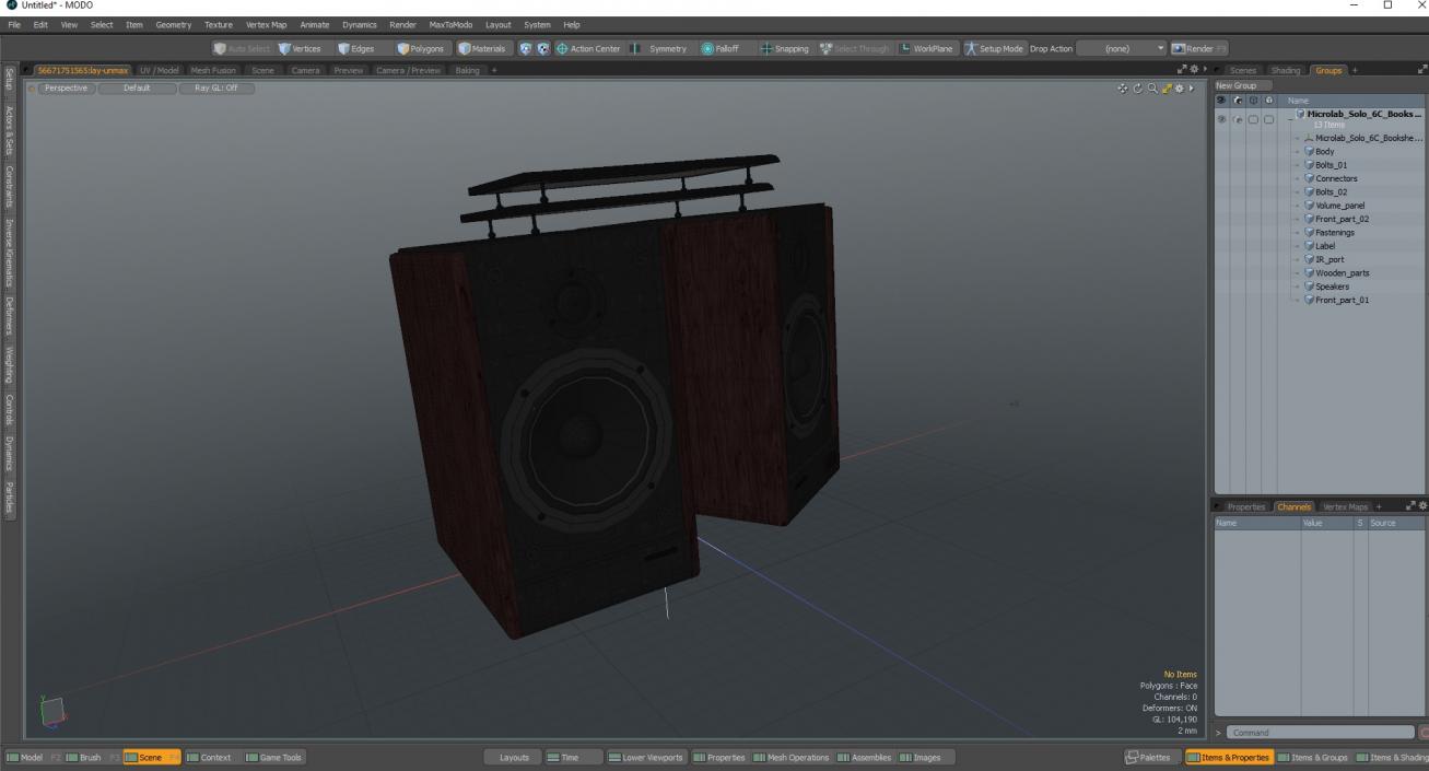 3D model Microlab Solo 6C Bookshelf Speakers