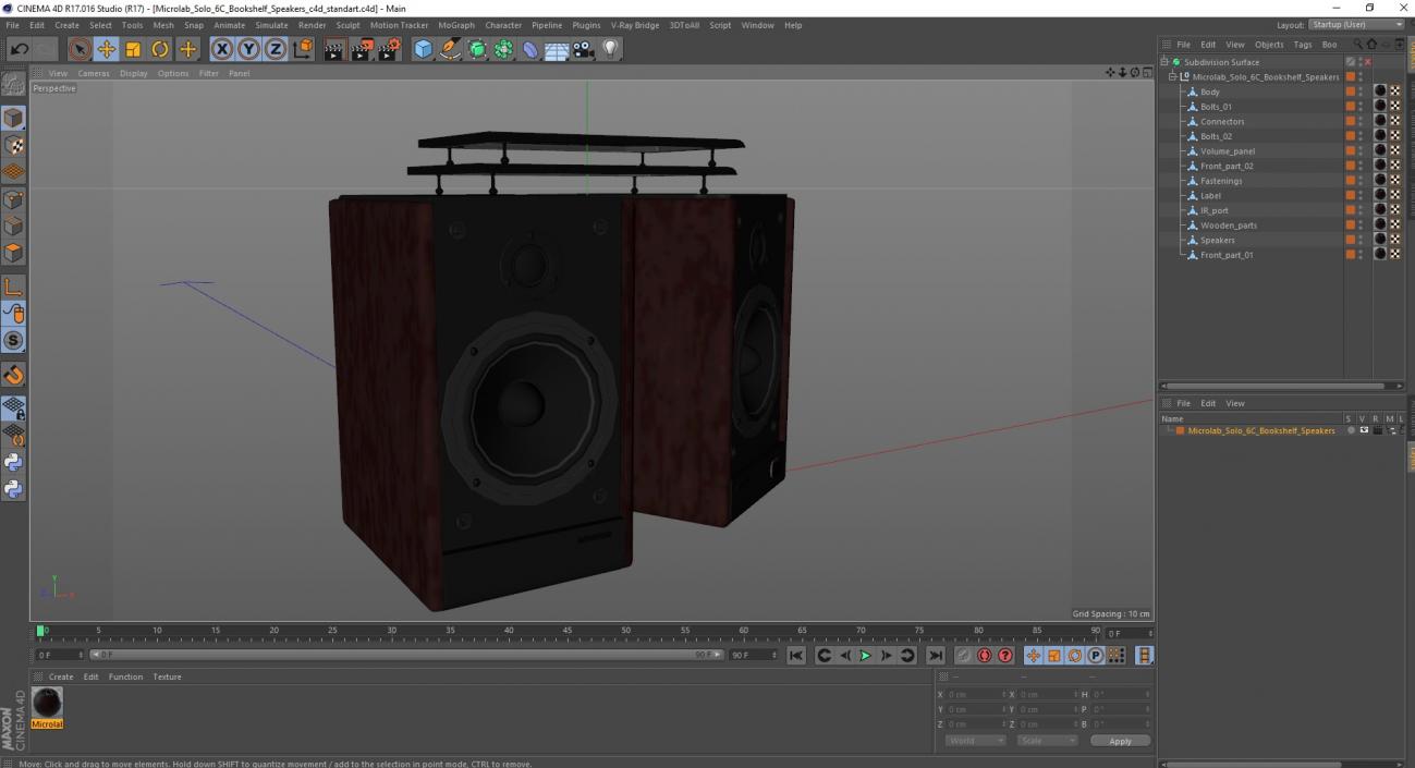 3D model Microlab Solo 6C Bookshelf Speakers