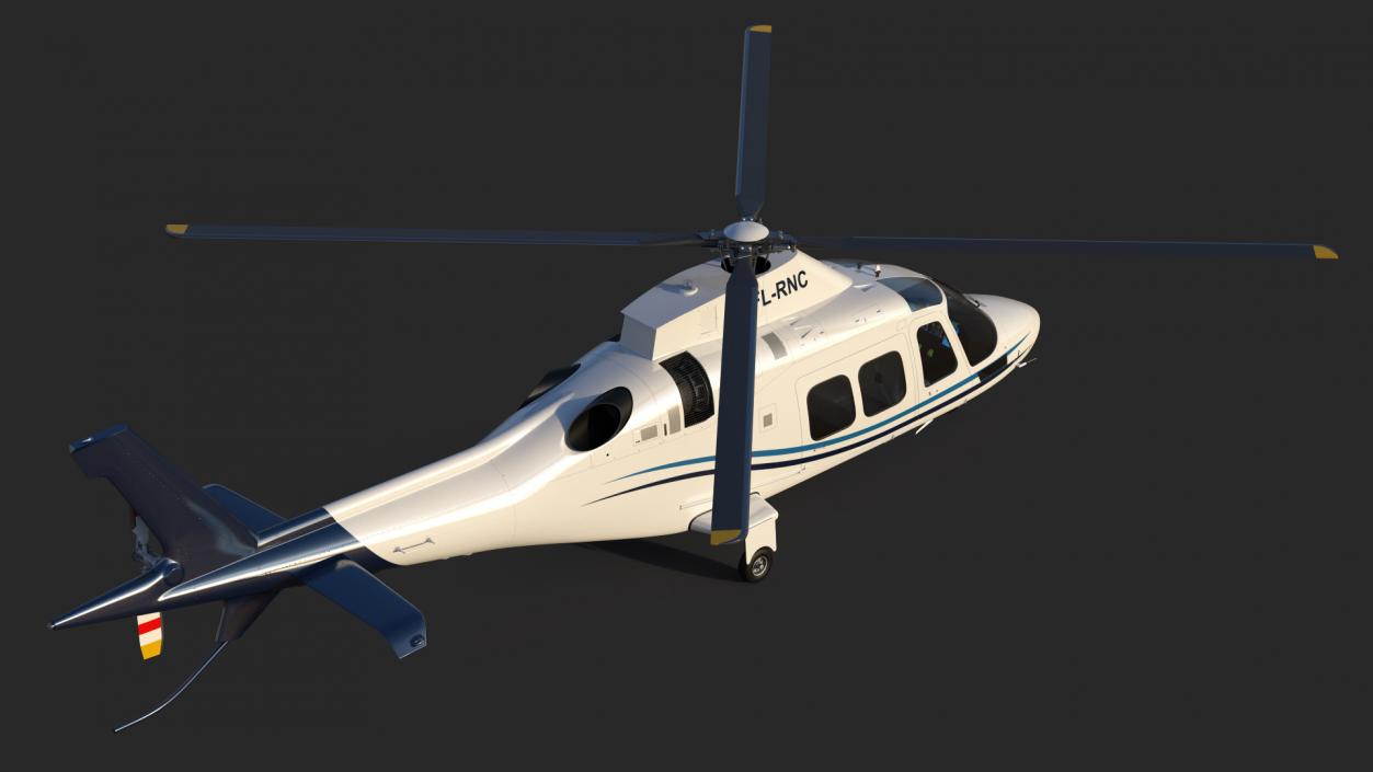 3D Agusta AW109S Grand Blue Rigged