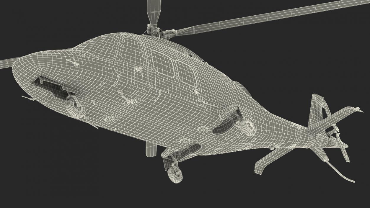 3D Agusta AW109S Grand Blue Rigged