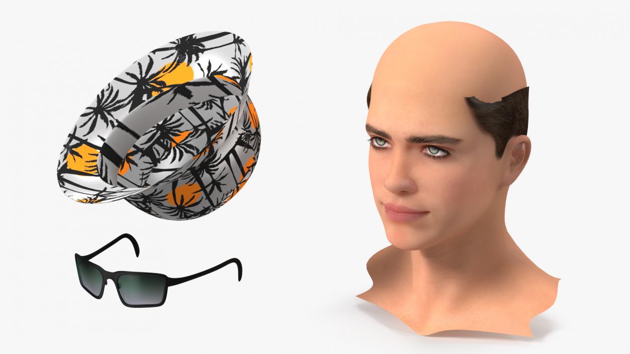 3D Young Teenage Male Head model