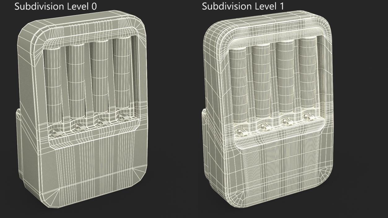 3D model GP PowerBank Charger with Batteries