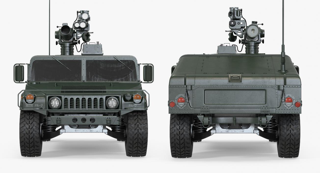 3D model HMMWV TOW Missile Carrier M966