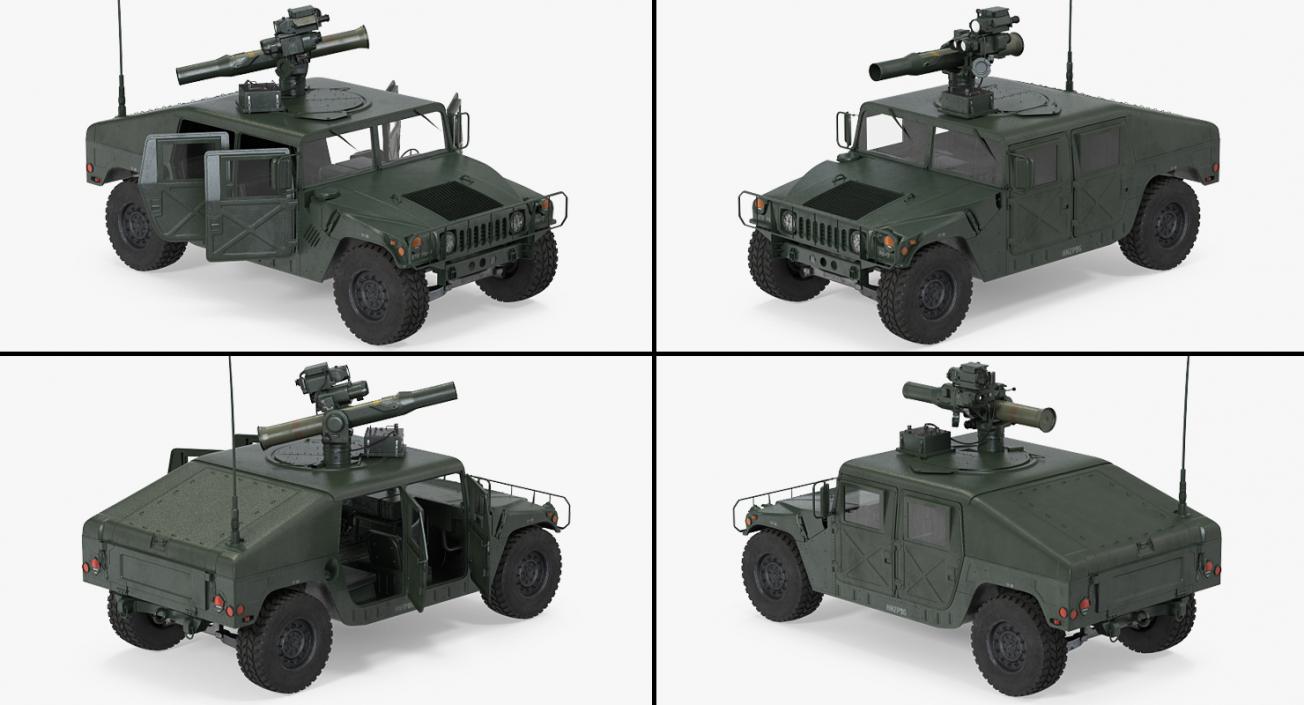 3D model HMMWV TOW Missile Carrier M966