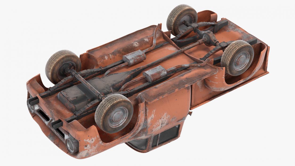 Rusty Old Ford F100 Pickup Truck Rigged 3D model