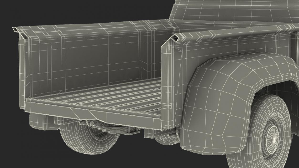 Rusty Old Ford F100 Pickup Truck Rigged 3D model