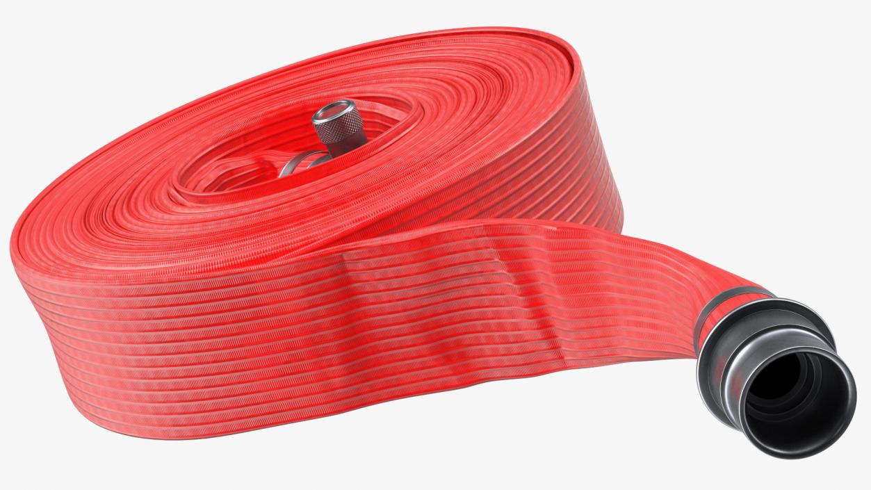 3D Rolled Up Fire Hose Red model