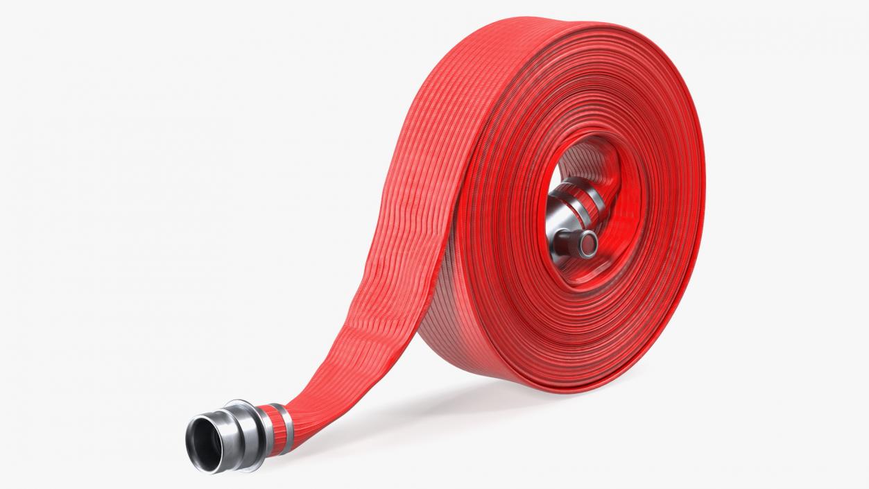 3D Rolled Up Fire Hose Red model