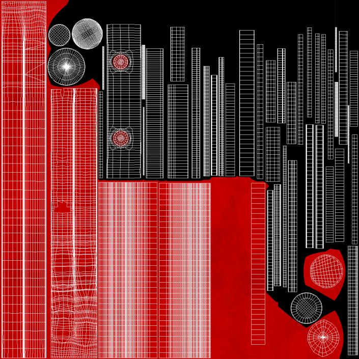 3D Rolled Up Fire Hose Red model