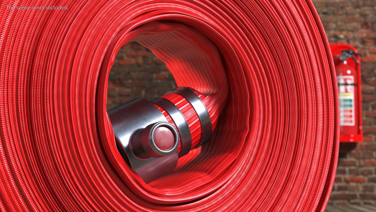 3D Rolled Up Fire Hose Red model