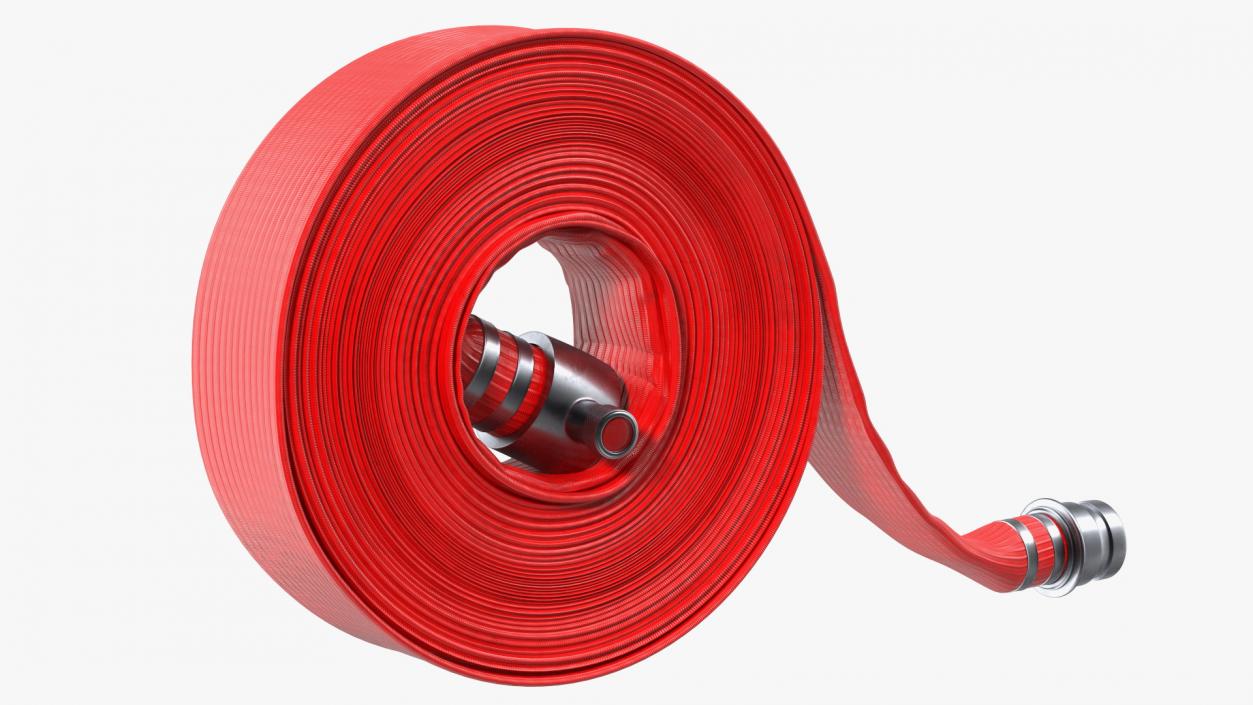 3D Rolled Up Fire Hose Red model