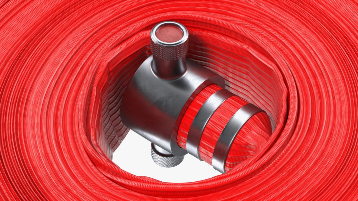 3D Rolled Up Fire Hose Red model