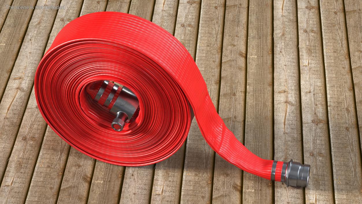 3D Rolled Up Fire Hose Red model