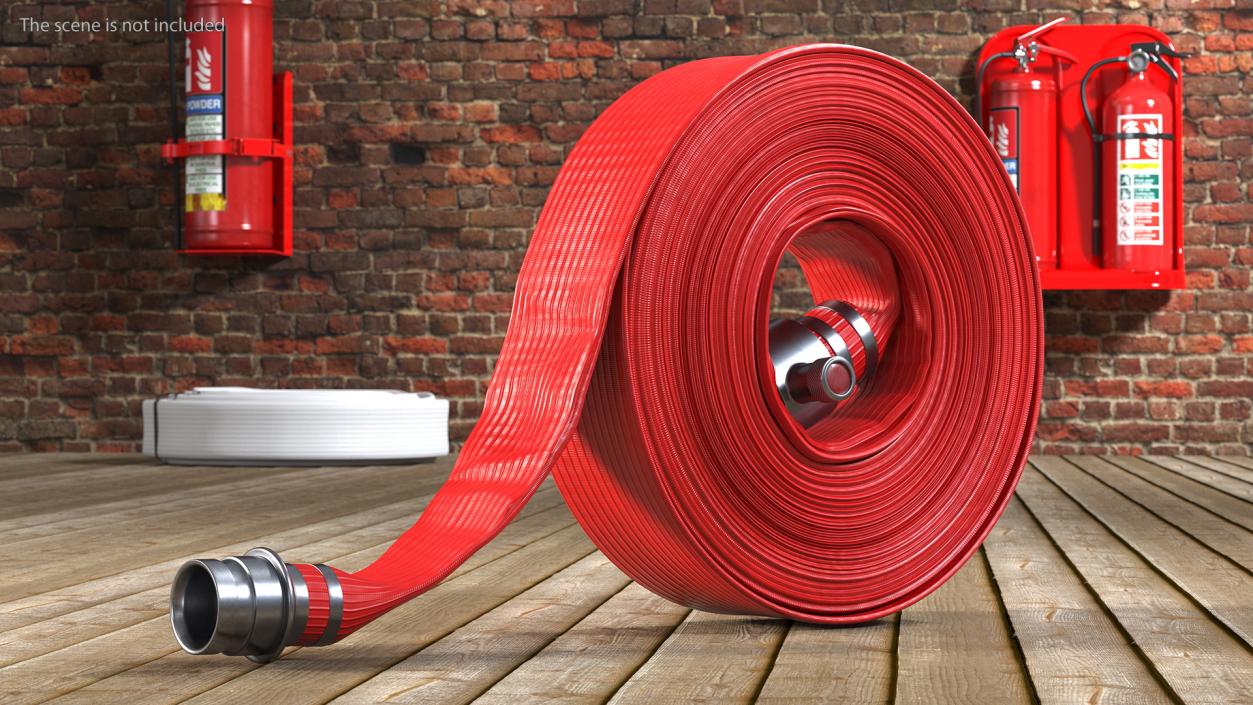 3D Rolled Up Fire Hose Red model