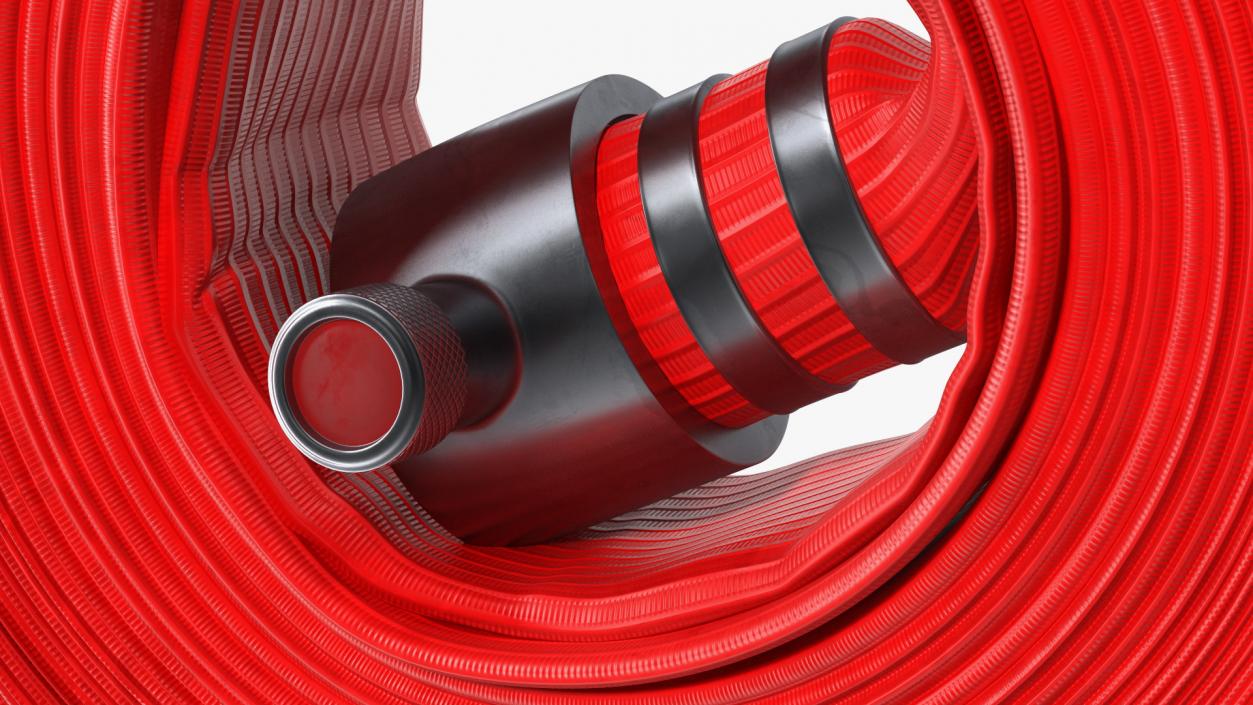 3D Rolled Up Fire Hose Red model