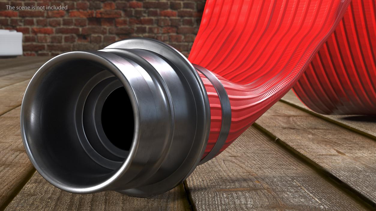 3D Rolled Up Fire Hose Red model