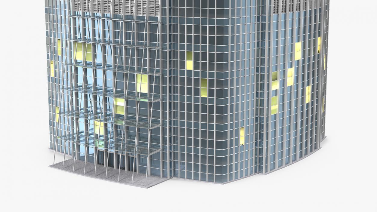 International Finance Centre Hong Kong Night 3D model