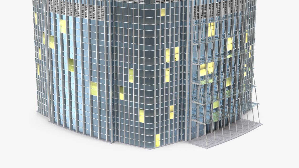 International Finance Centre Hong Kong Night 3D model