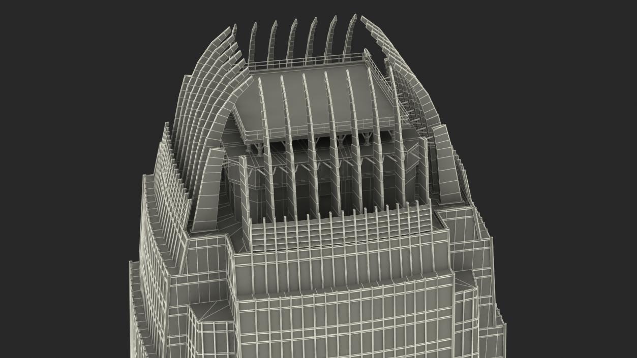 International Finance Centre Hong Kong Night 3D model