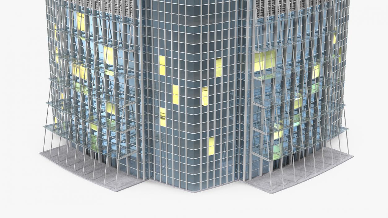 International Finance Centre Hong Kong Night 3D model