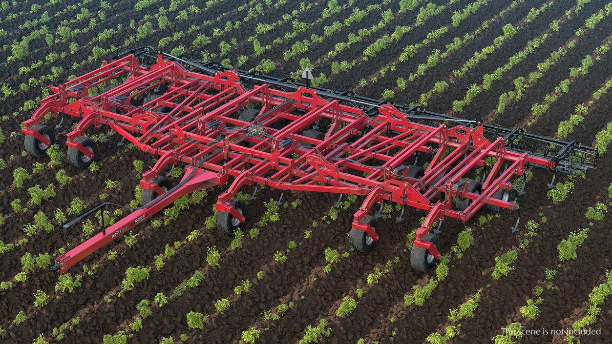 3D CASE Tiger-Mate 255 Field Cultivator Rigged model