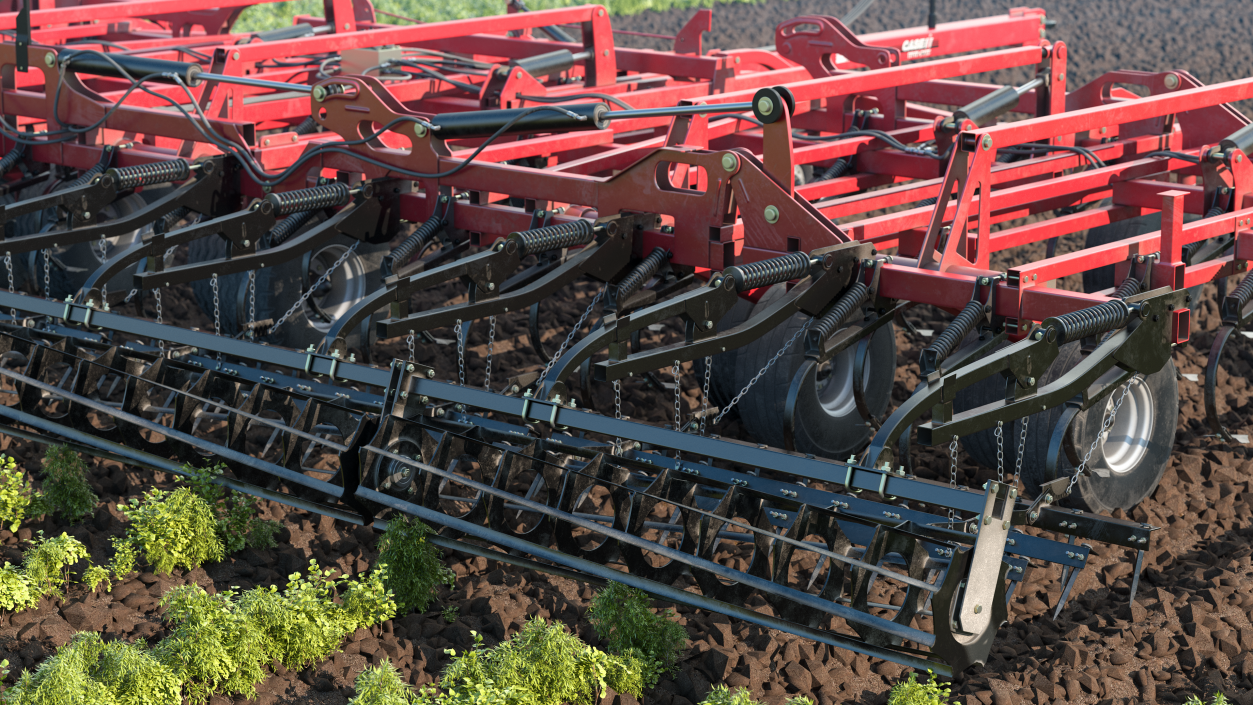 3D CASE Tiger-Mate 255 Field Cultivator Rigged model