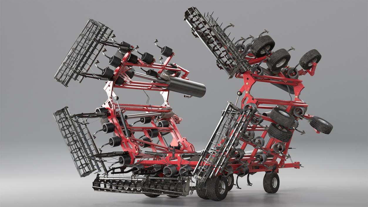 3D CASE Tiger-Mate 255 Field Cultivator Rigged model