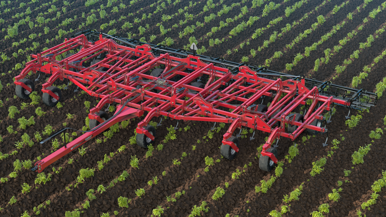 3D CASE Tiger-Mate 255 Field Cultivator Rigged model