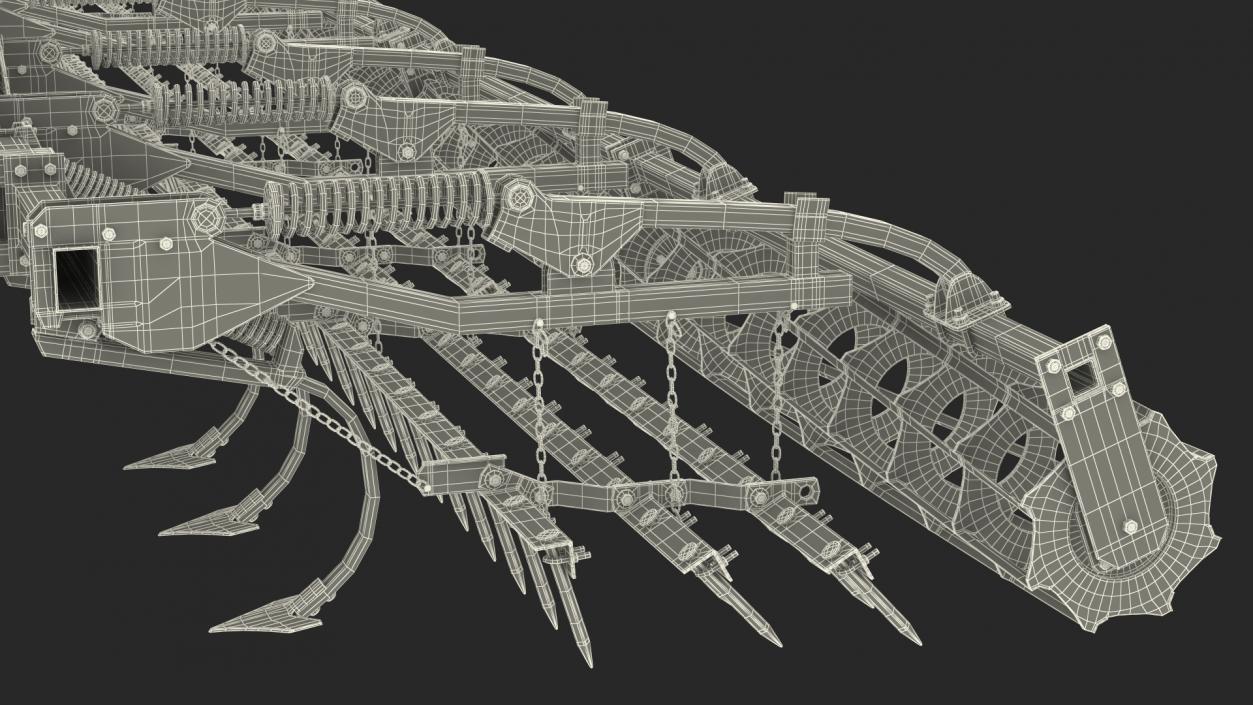 3D CASE Tiger-Mate 255 Field Cultivator Rigged model