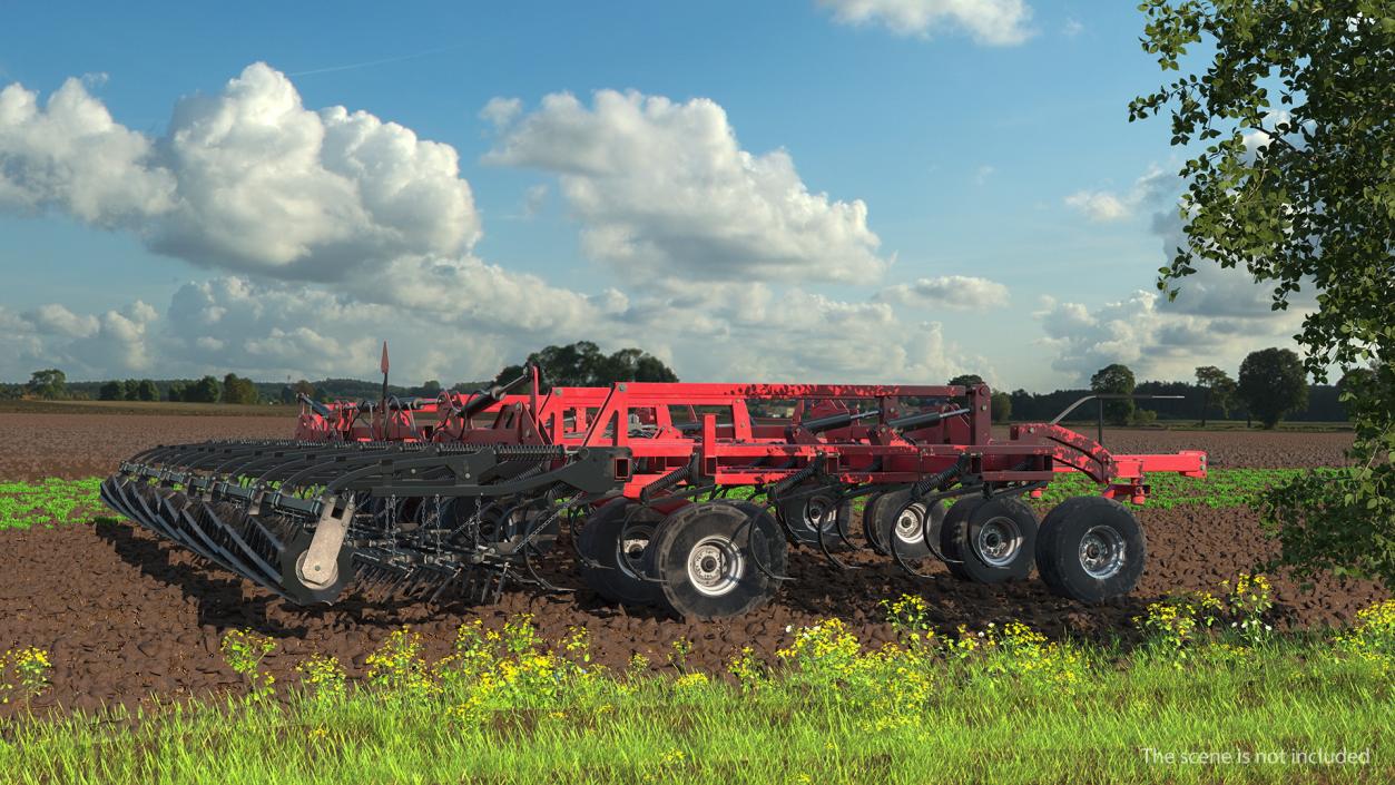 3D CASE Tiger-Mate 255 Field Cultivator Rigged model