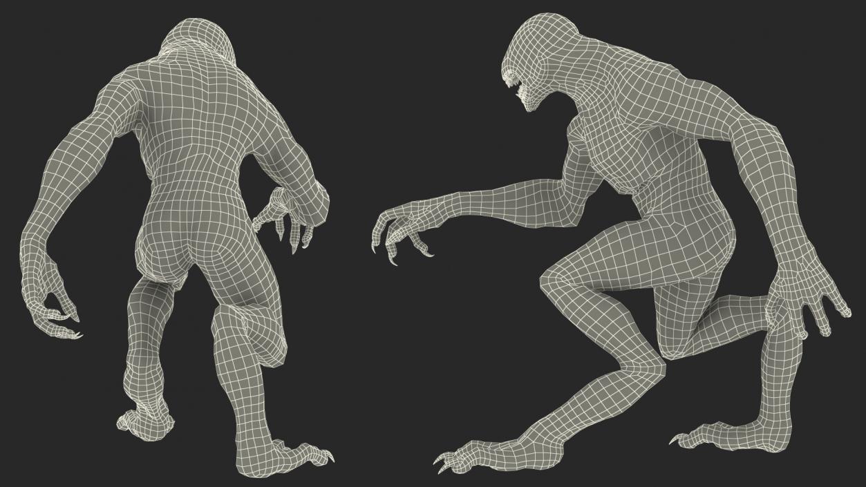 Monster Creature Walking Pose 3D model