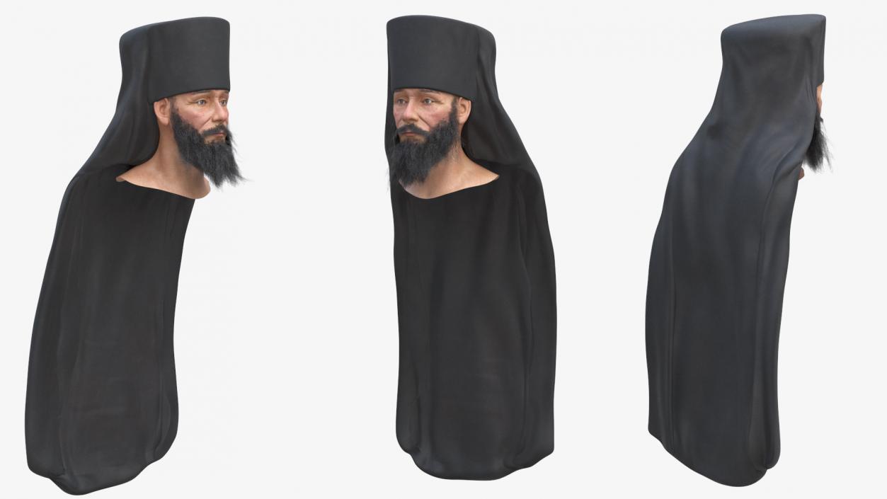 3D Orthodox Monk Head model