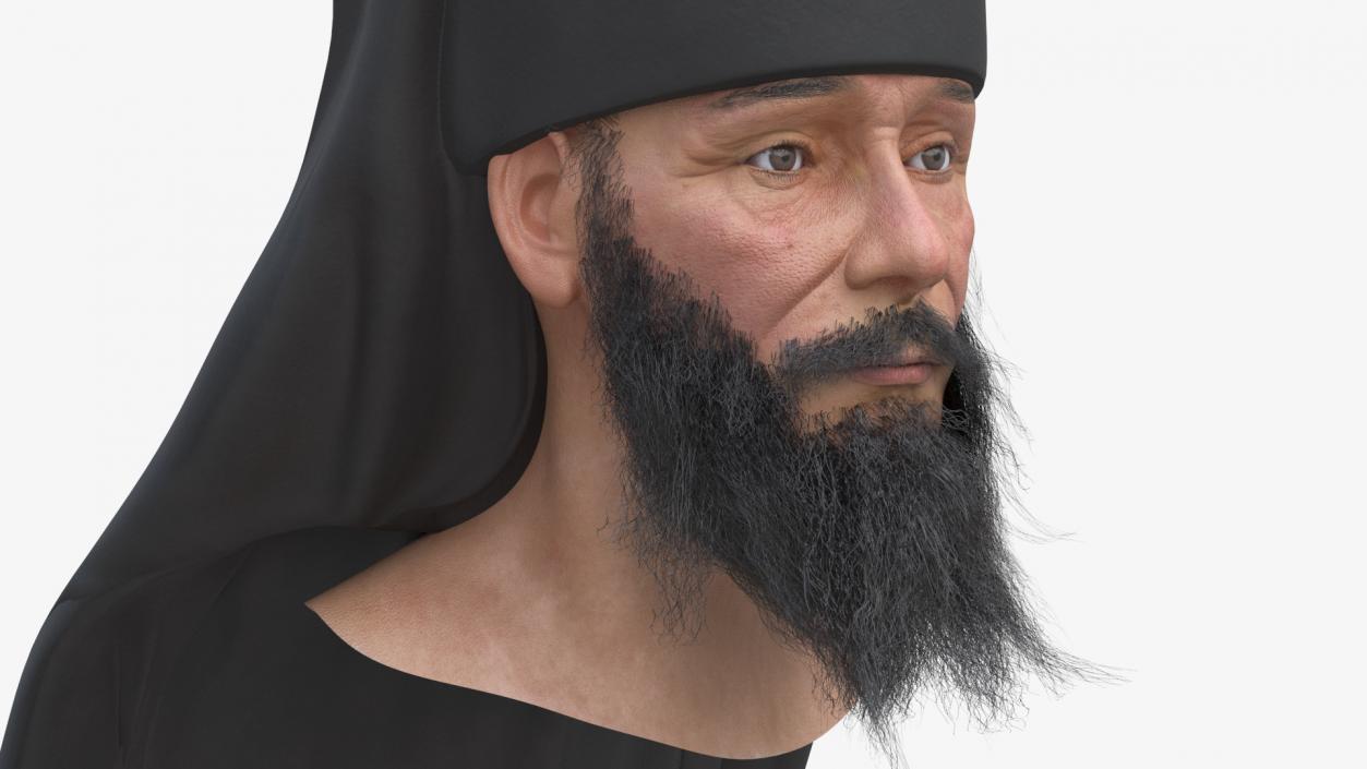 3D Orthodox Monk Head model