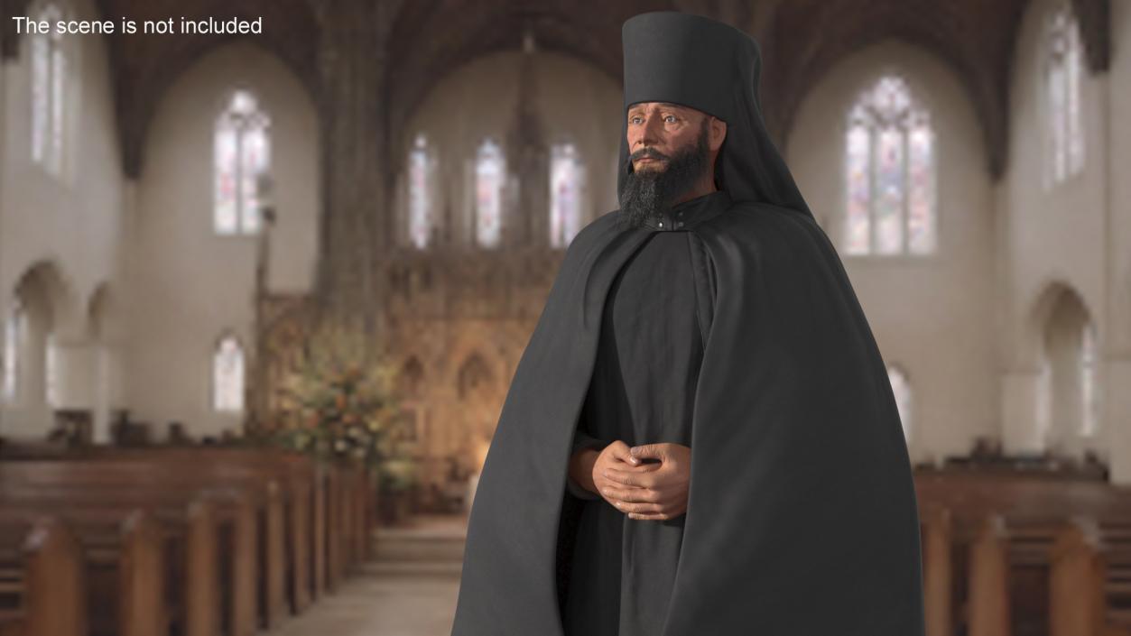 3D Orthodox Monk Head model