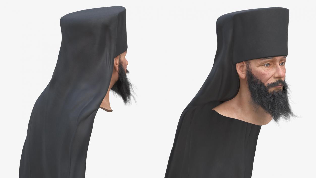 3D Orthodox Monk Head model