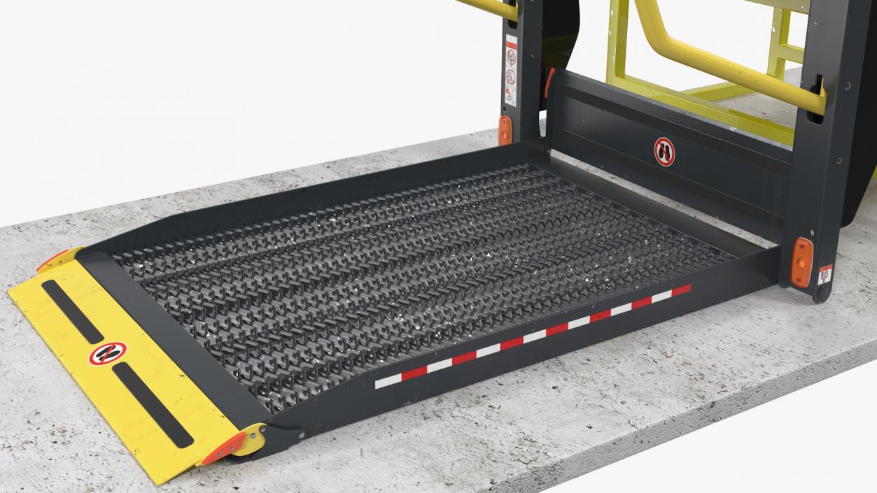 Linear Wheelchair Lift Rigged 3D model