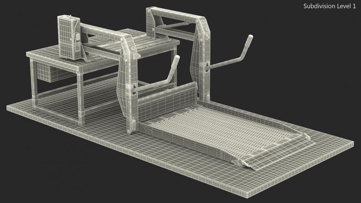 Linear Wheelchair Lift Rigged 3D model