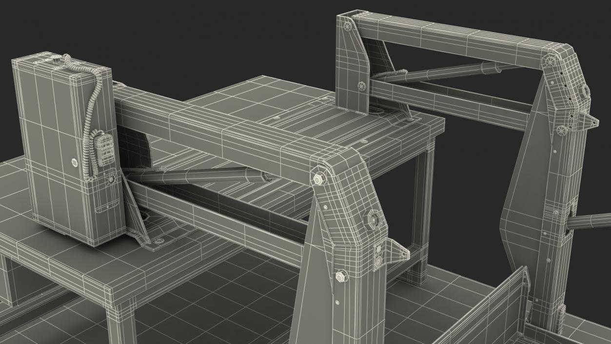 Linear Wheelchair Lift Rigged 3D model