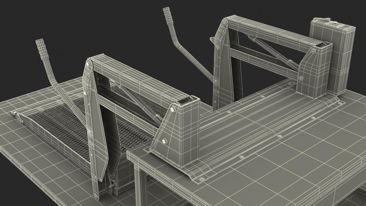 Linear Wheelchair Lift Rigged 3D model