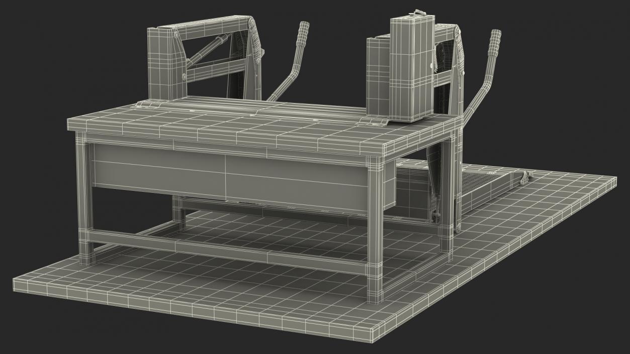 Linear Wheelchair Lift Rigged 3D model