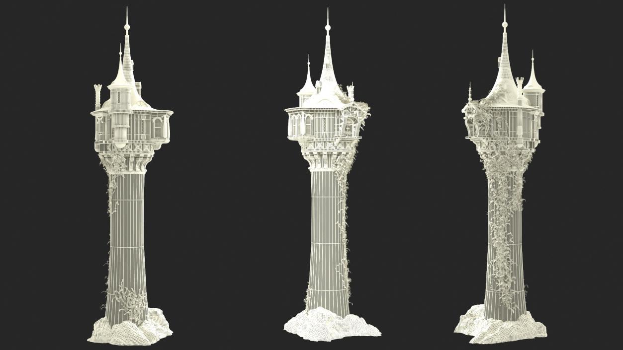 Tangled Rapunzel Tower 3D