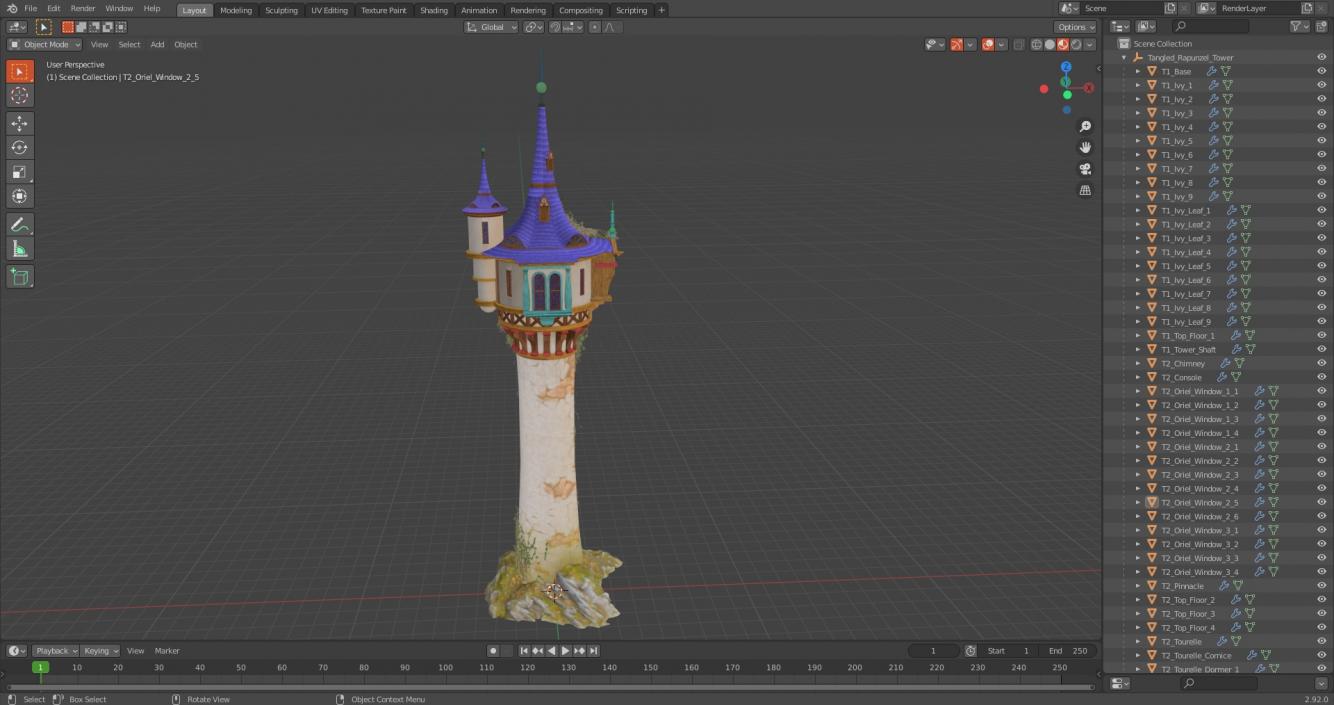 Tangled Rapunzel Tower 3D